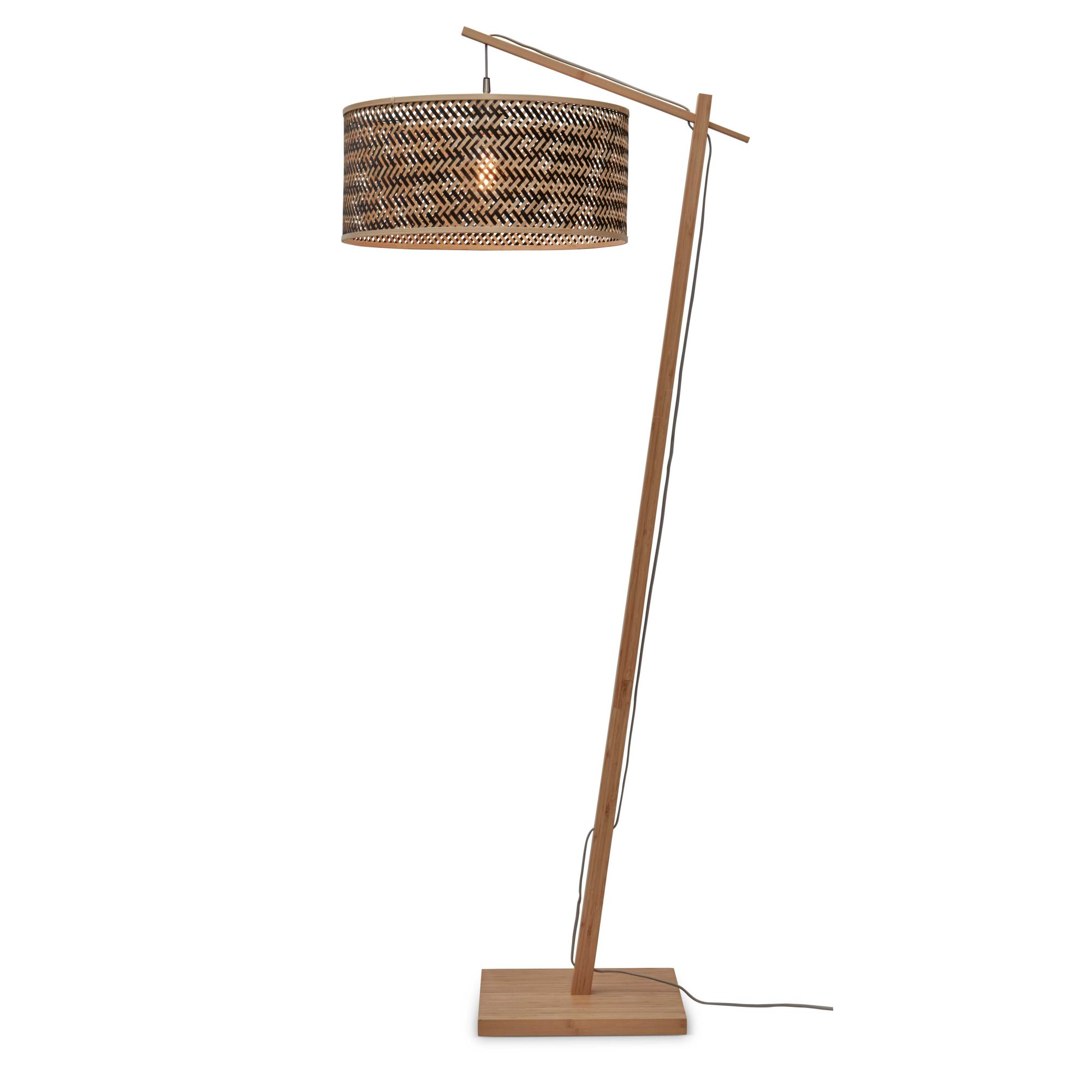 GOOD&MOJO vloerlamp Java - bruin - Ø50cm