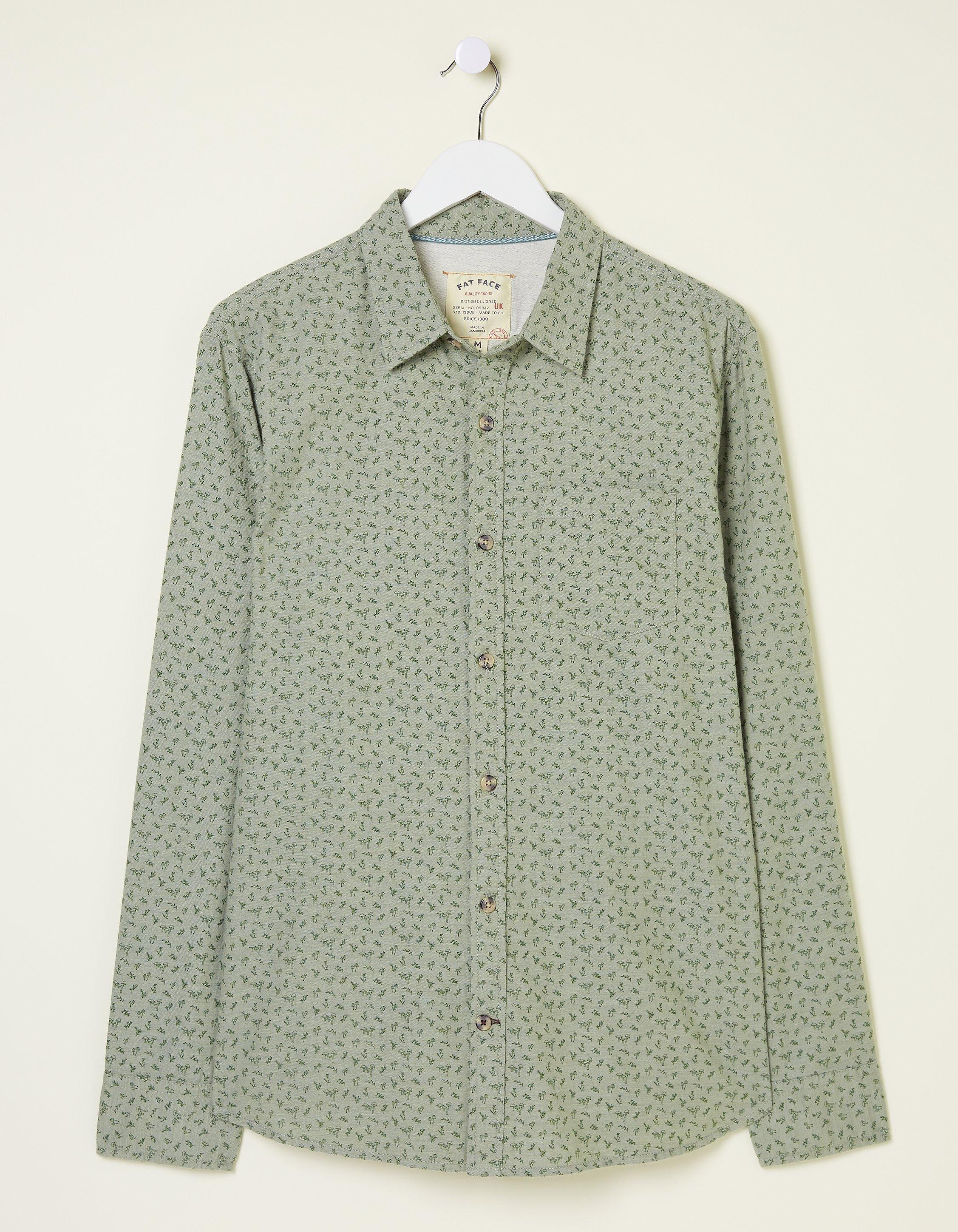 Long Sleeve Woodland Print Shirt