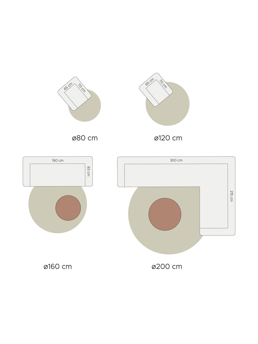 Veer Carpets - Vloerkleed Velluto Choco - Rond ø200 cm