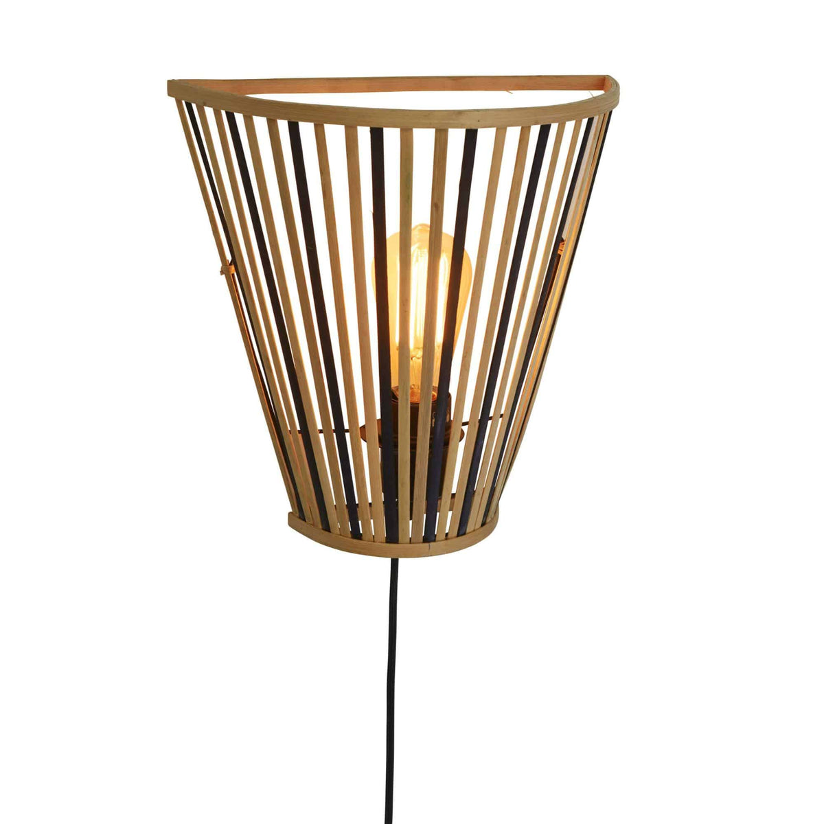 GOOD&MOJO wandlamp Merapi - bruin - 30x15x30cm