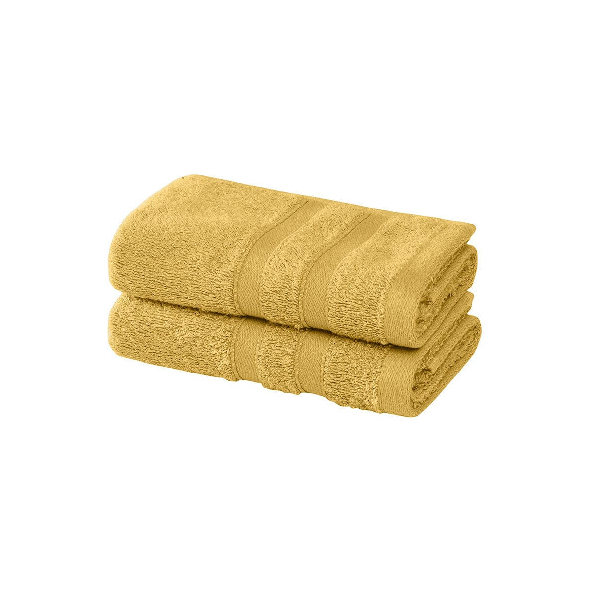 ORGANIKA - 2 serviettes invité en coton bio Miel 30x50 cm