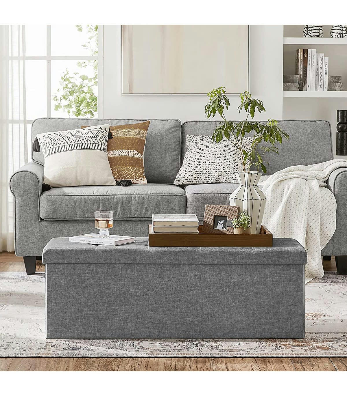 - Coffre de rangement avec 2 compartiments intérieur - L110 cm