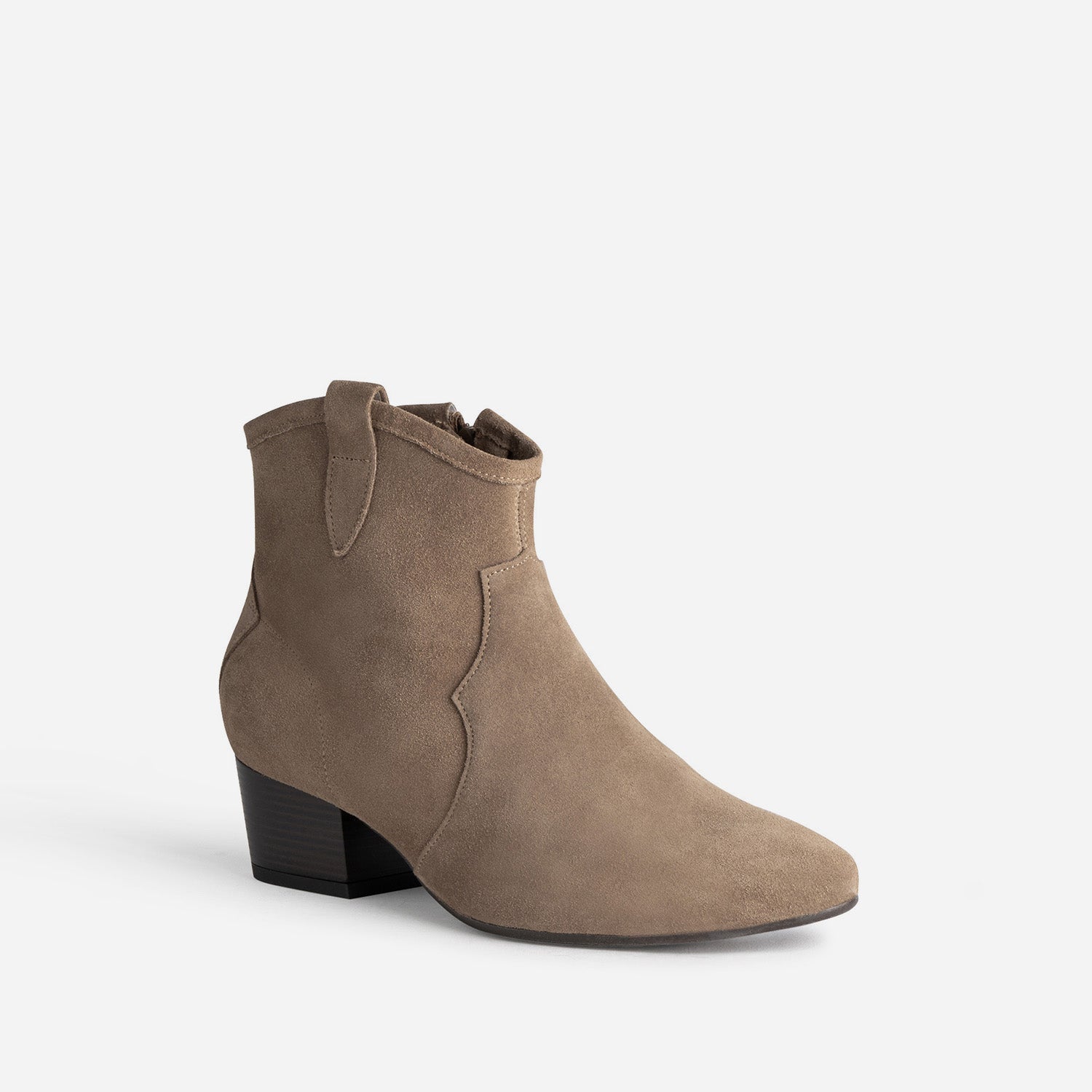 Boots Western ERAM FLEX beige cuir velours