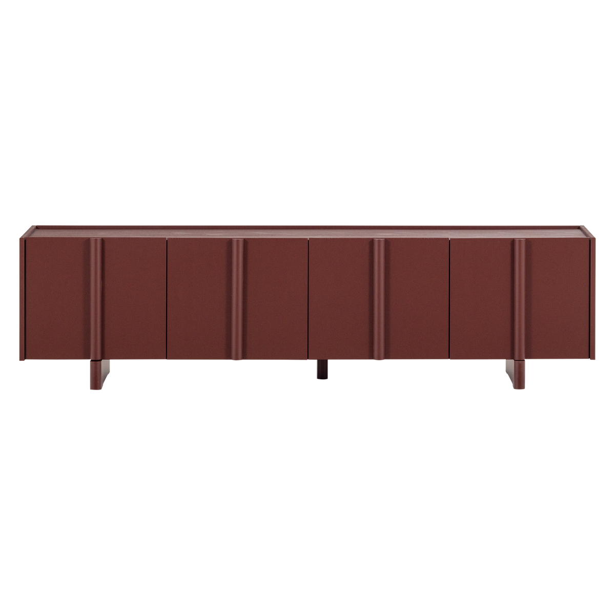 WOOOD tv-meubel Basu - Grenen - Bordeauxrood - 53x200x46
