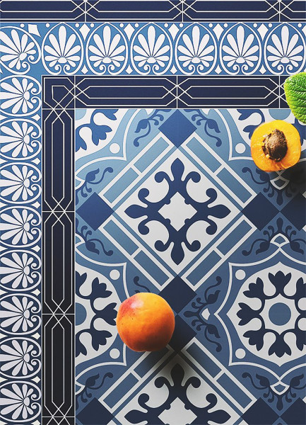 Dywan winylowy do domu Granatowa talavera 100 x 150 cm