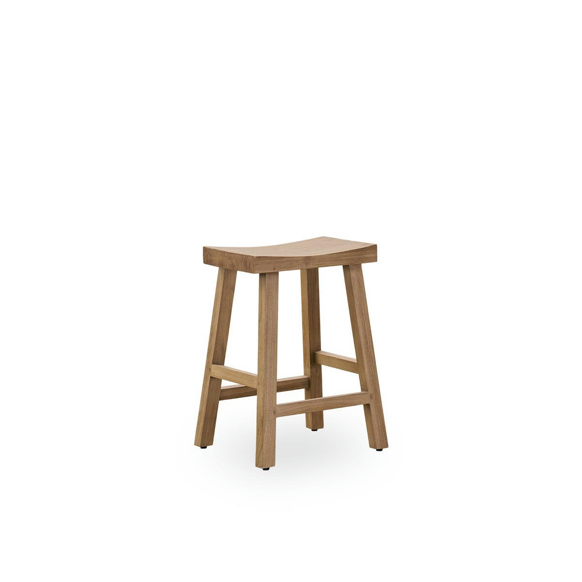 CHARLES - Tabouret de bar en teck 68cm