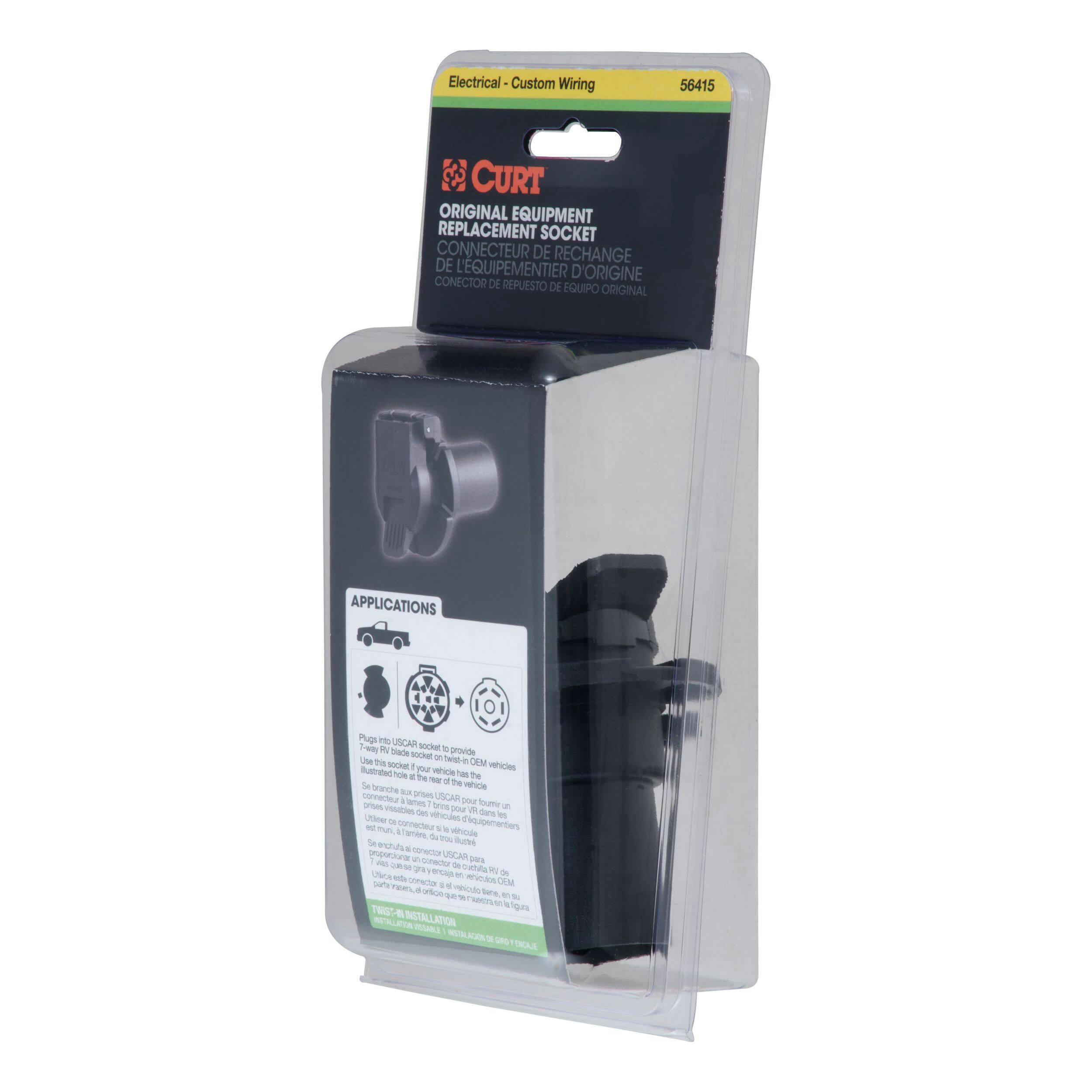 CURT OE 7 Way RV Blade Socket /Replacement Socket