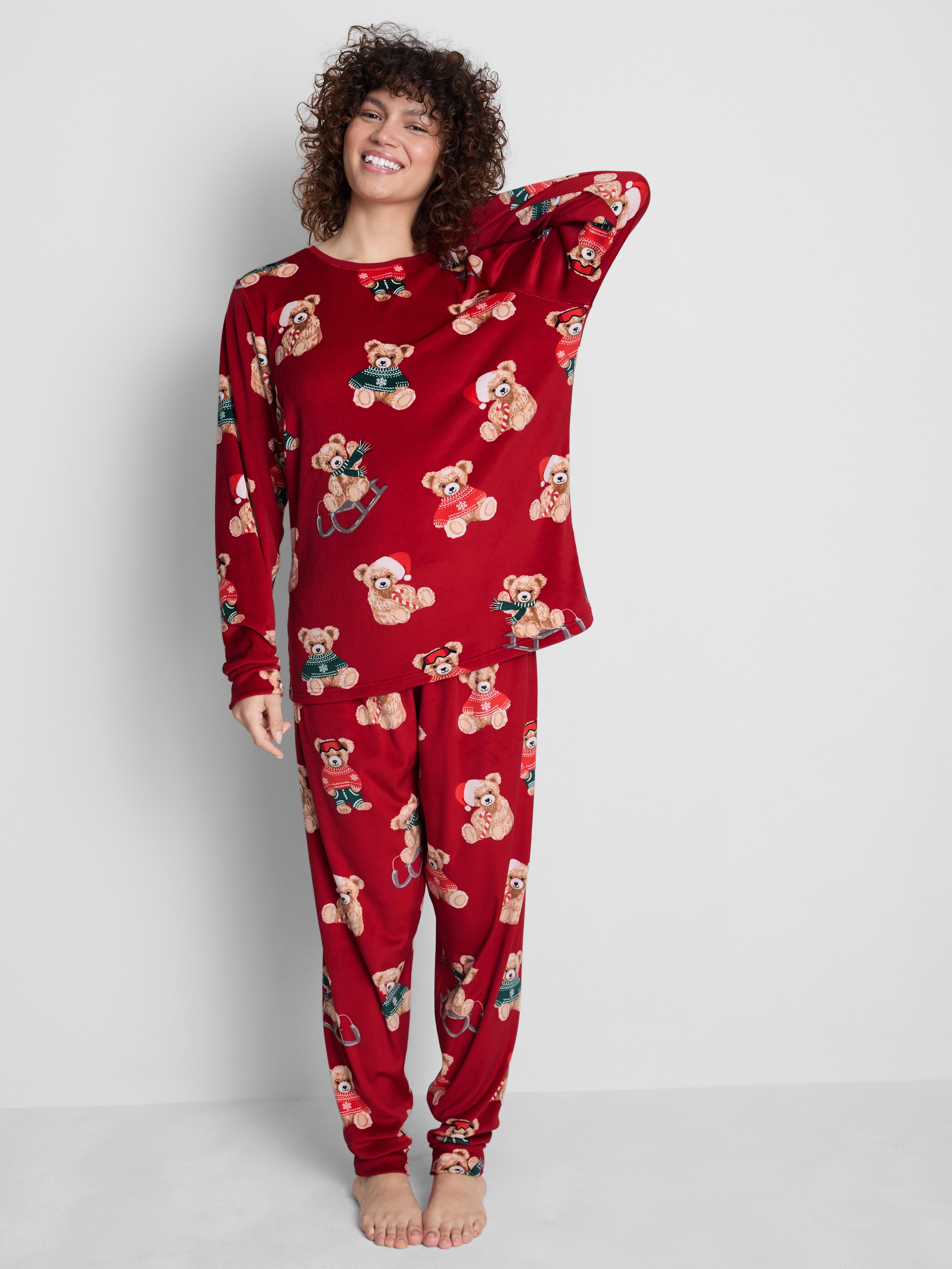 Women's Red Bear Family Christmas Pajamas