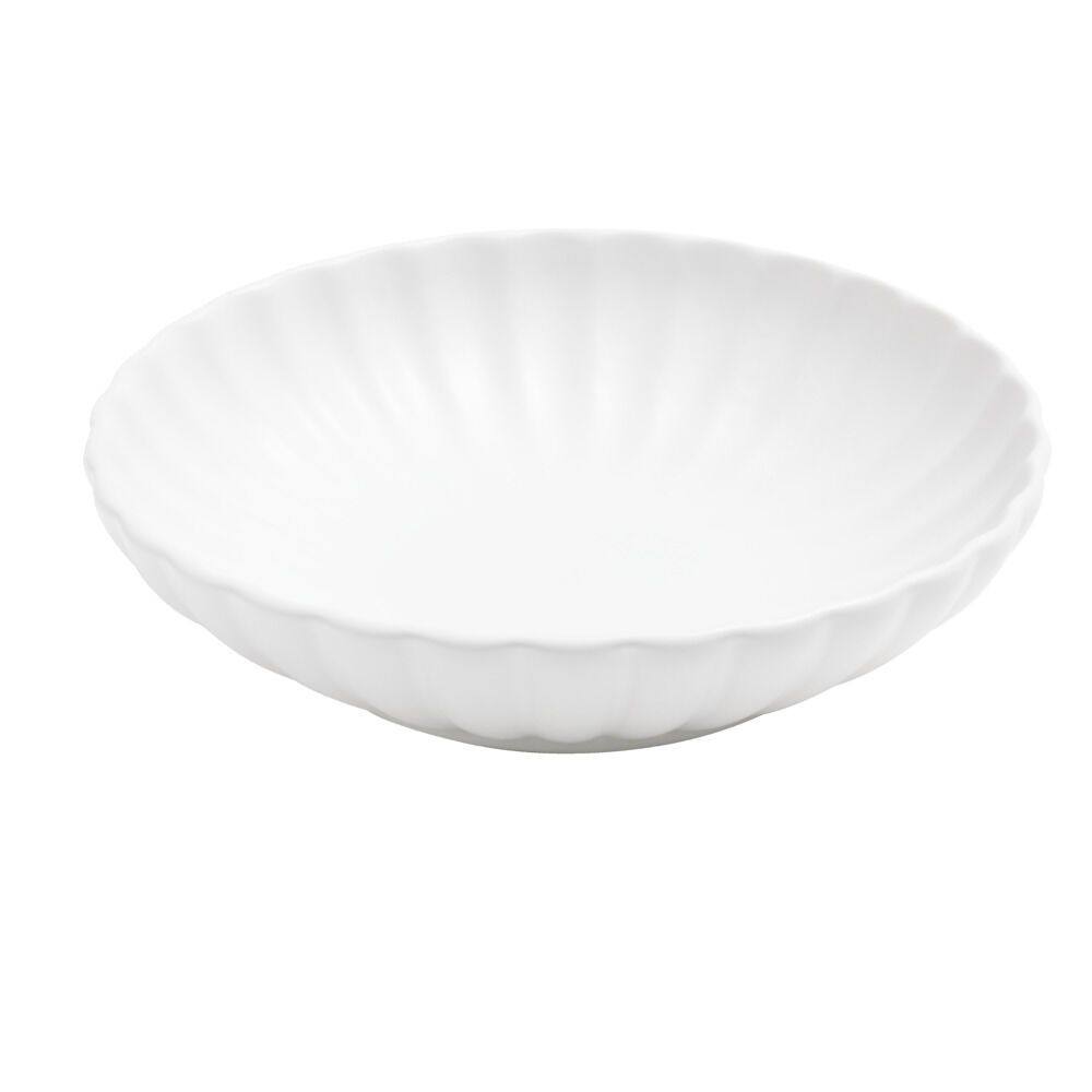 Assiette à soupe Venise rebord ondulé faïence blanc Ø20cm