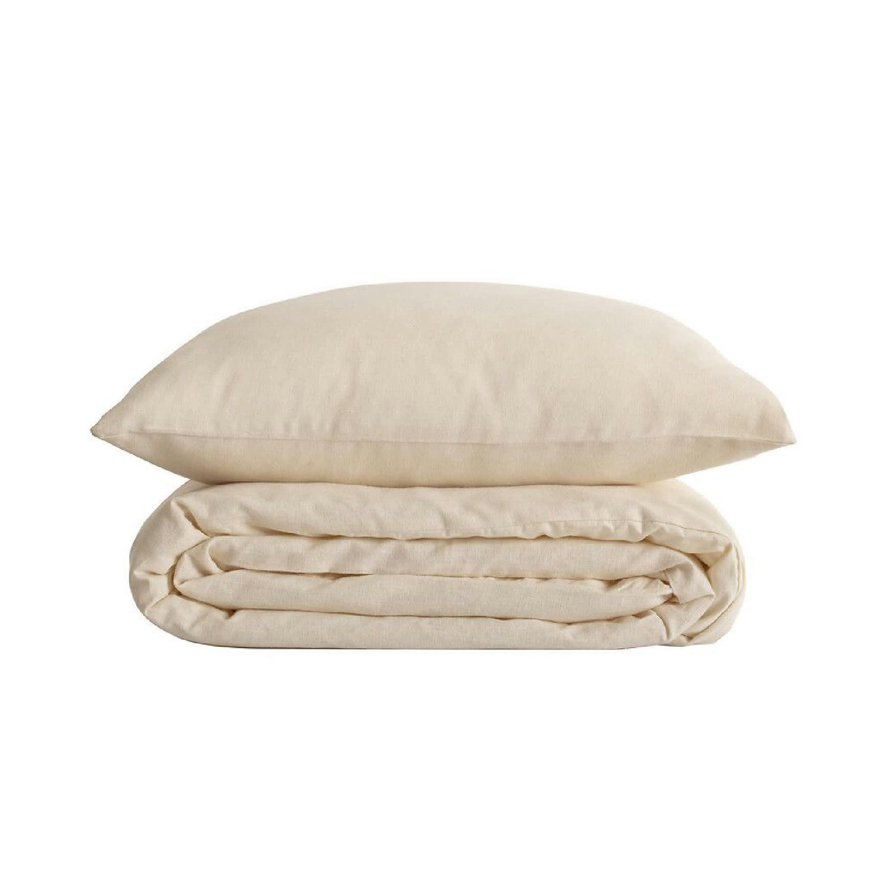 - Parure de lit en lin et coton coton/lin ivoire 240x220 cm