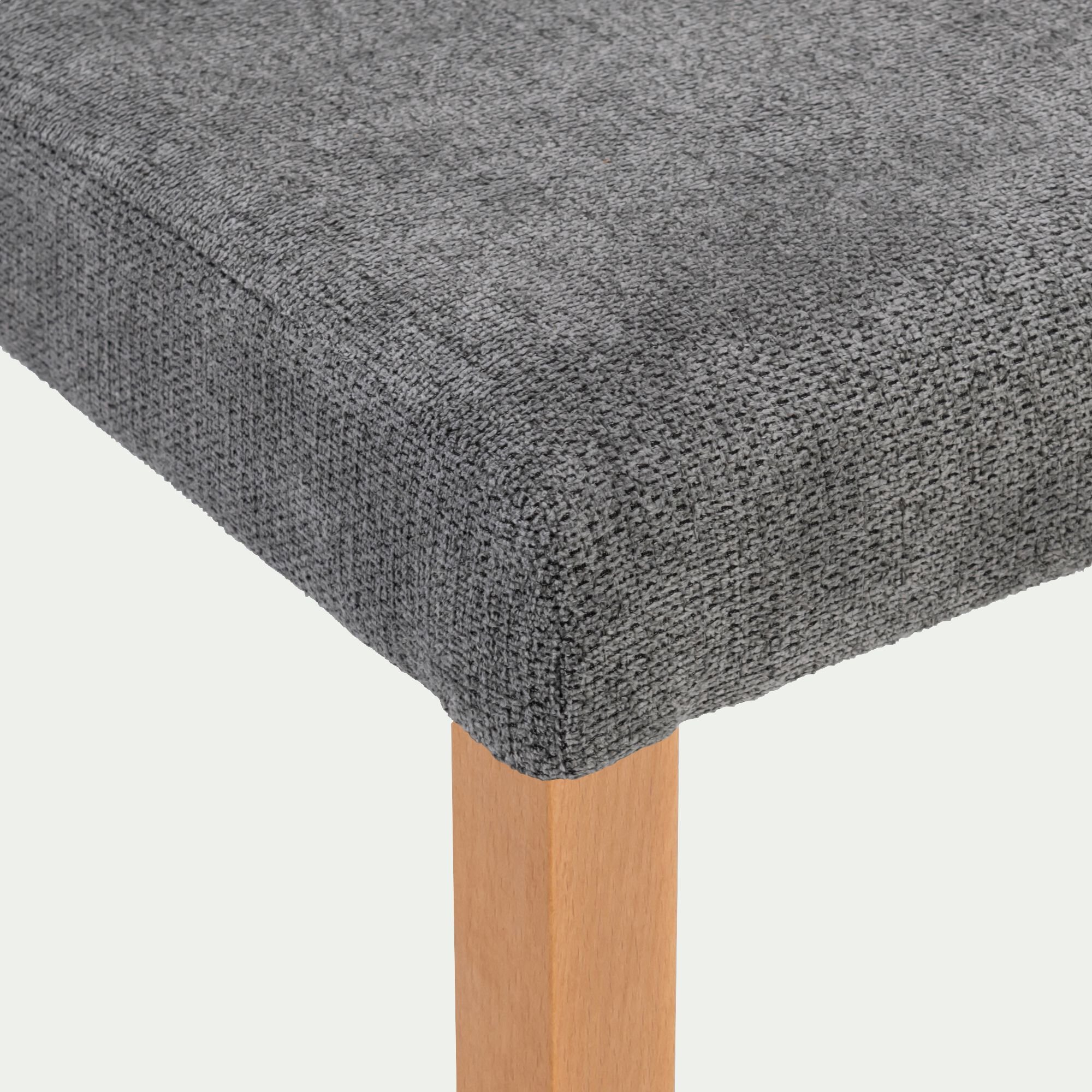 LUKAVAC - Chaise en tissu sans accoudoirs - gris