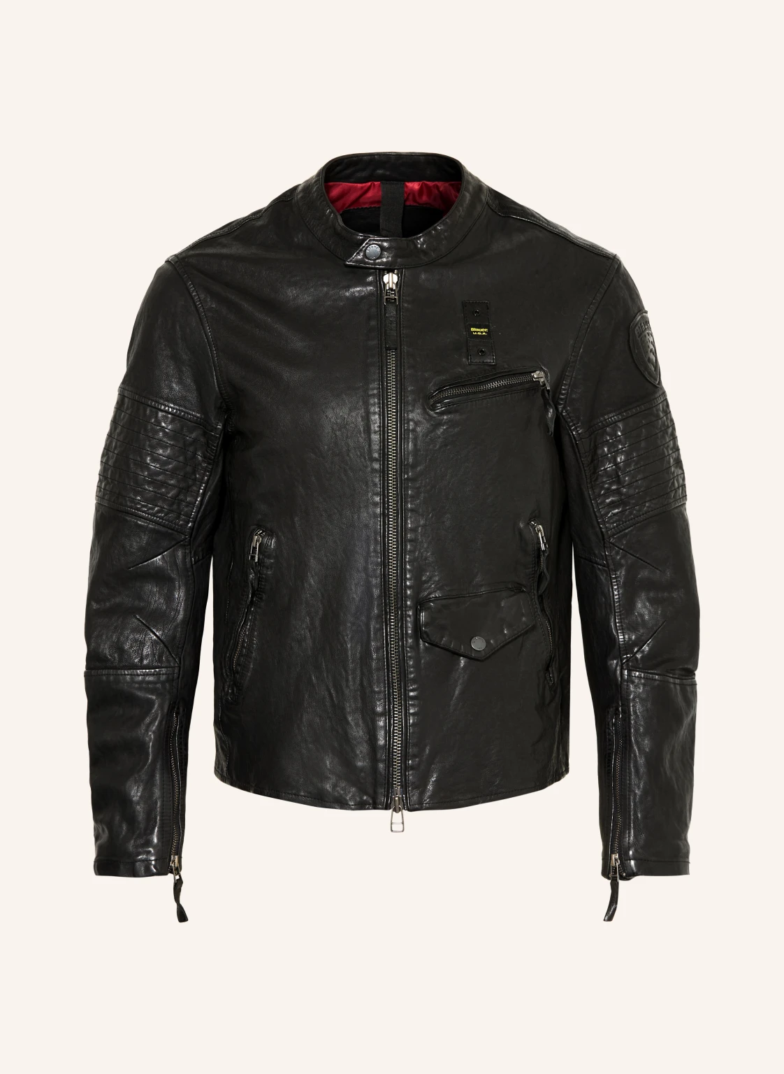 Blauer Lederjacke ELMER