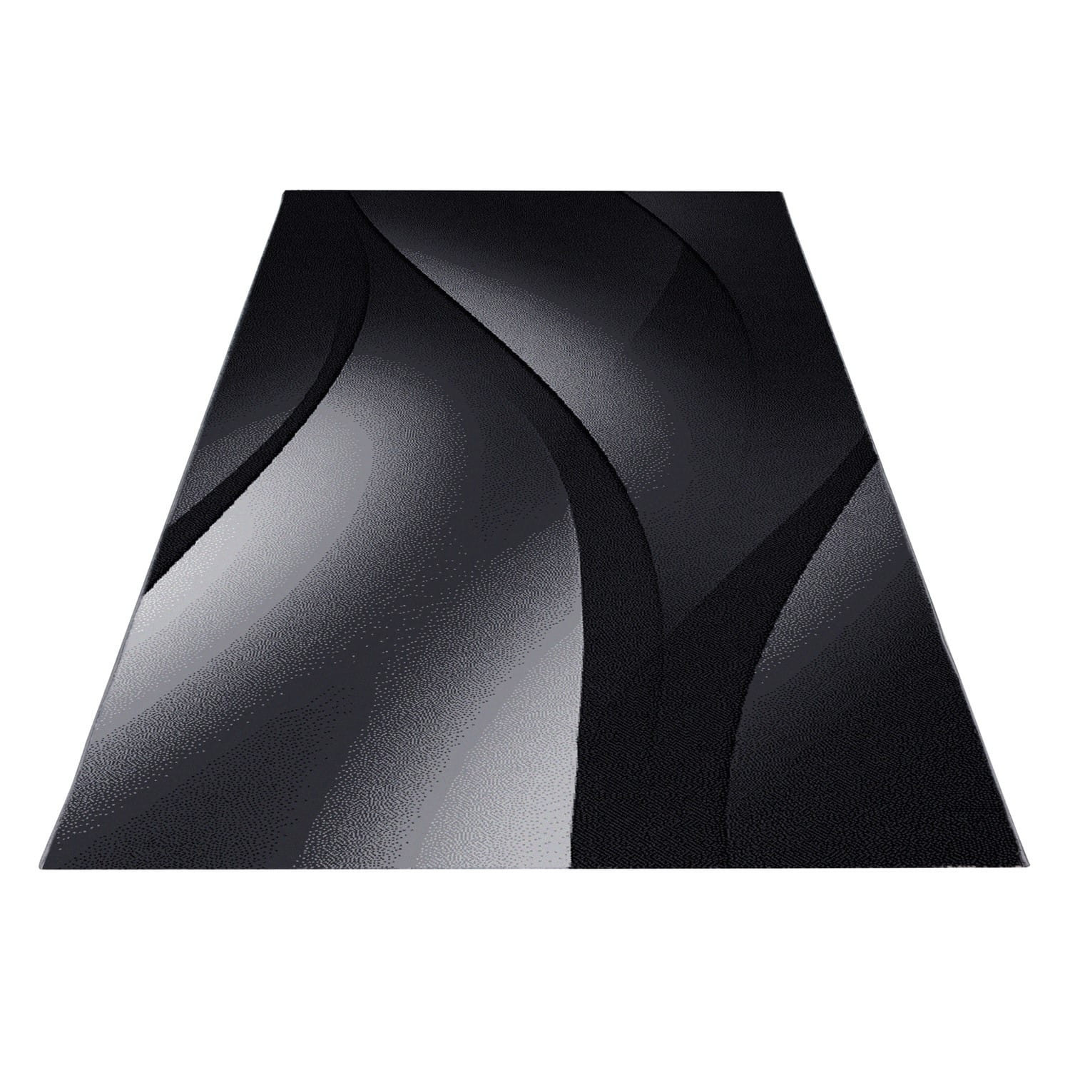 Dywan nowoczesny Plus linie czarny 80 cm x 150 cm