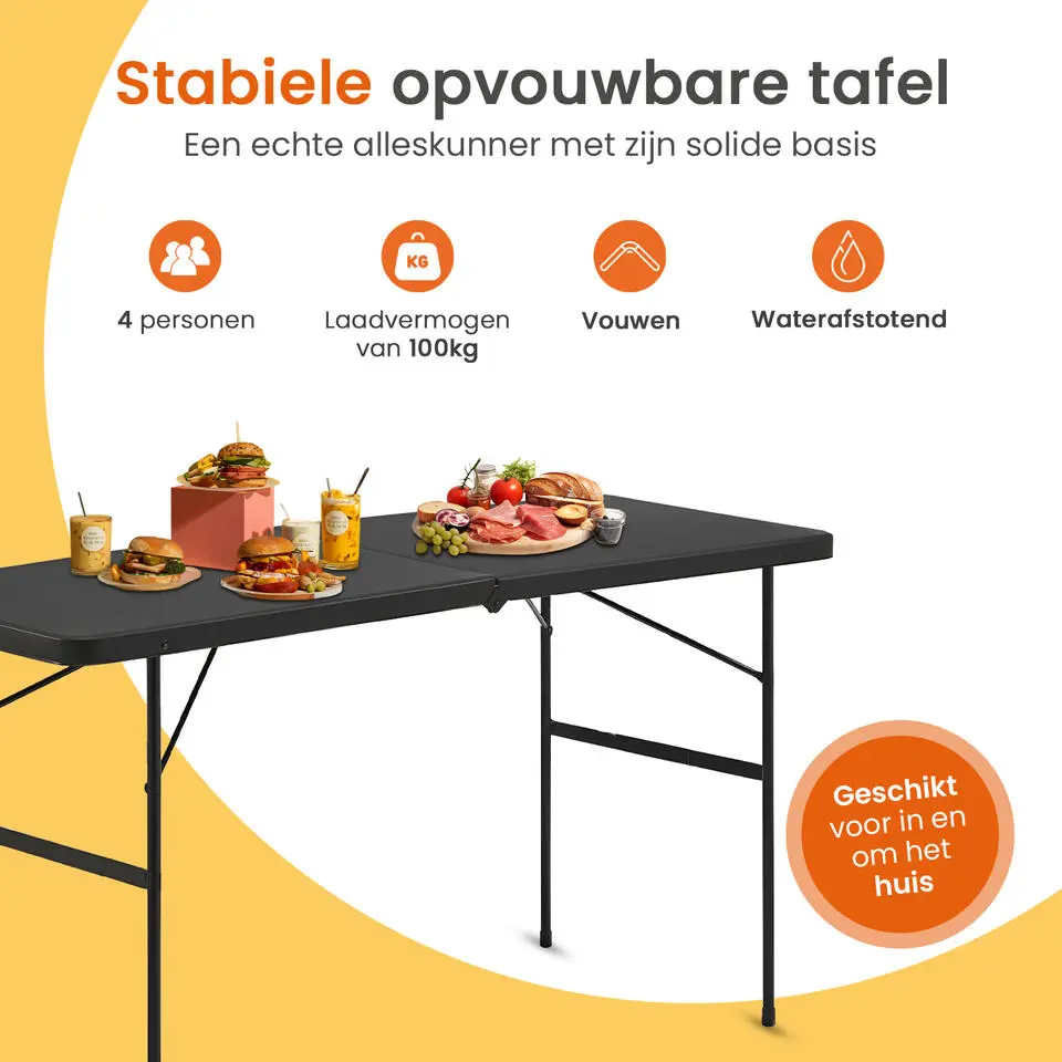 Goliving Inklapbare Tafel �?Klaptafel �?Campingtafel �?Vouwtafel Buiten
