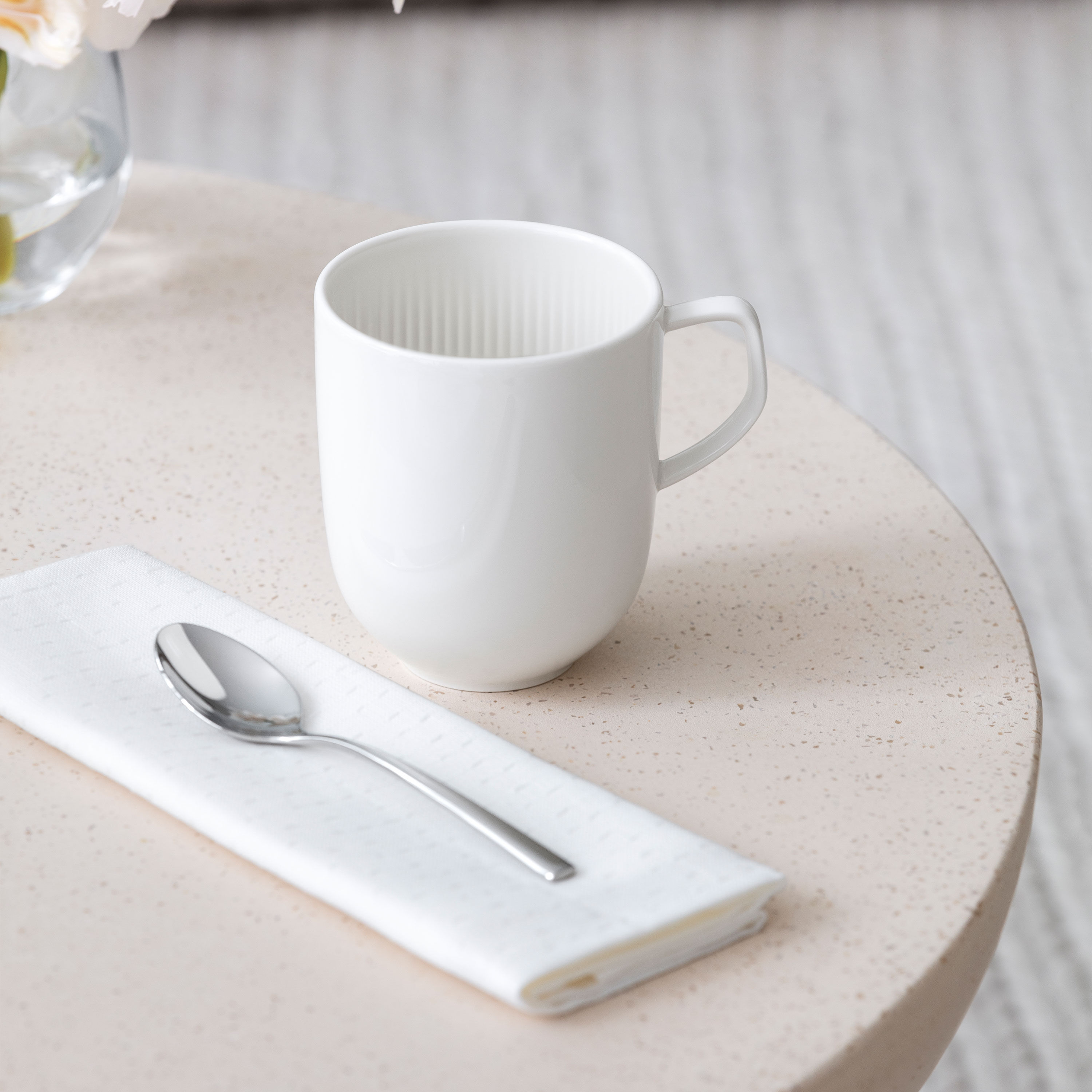 Afina Mug - White, 10.2 oz, Premium Porcelain
