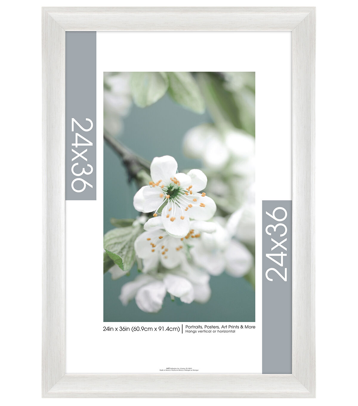 24x36 Poster Frame Whitewash
