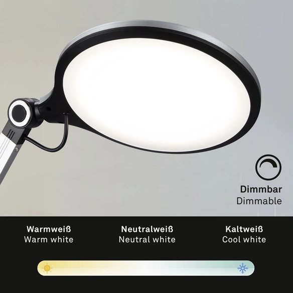 LED-Tischleuchte »OFFICE«, ØxH: 20 x 74 cm, 7 W, Kunststoff
