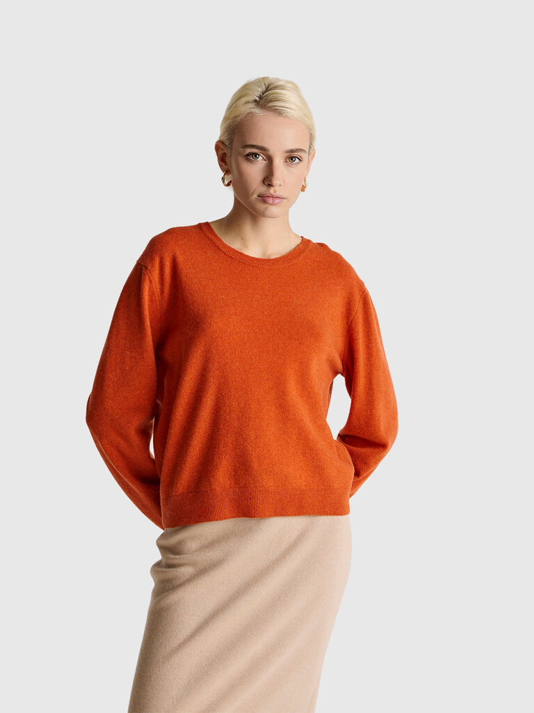 Relaxed fit pure Merino wool sweater