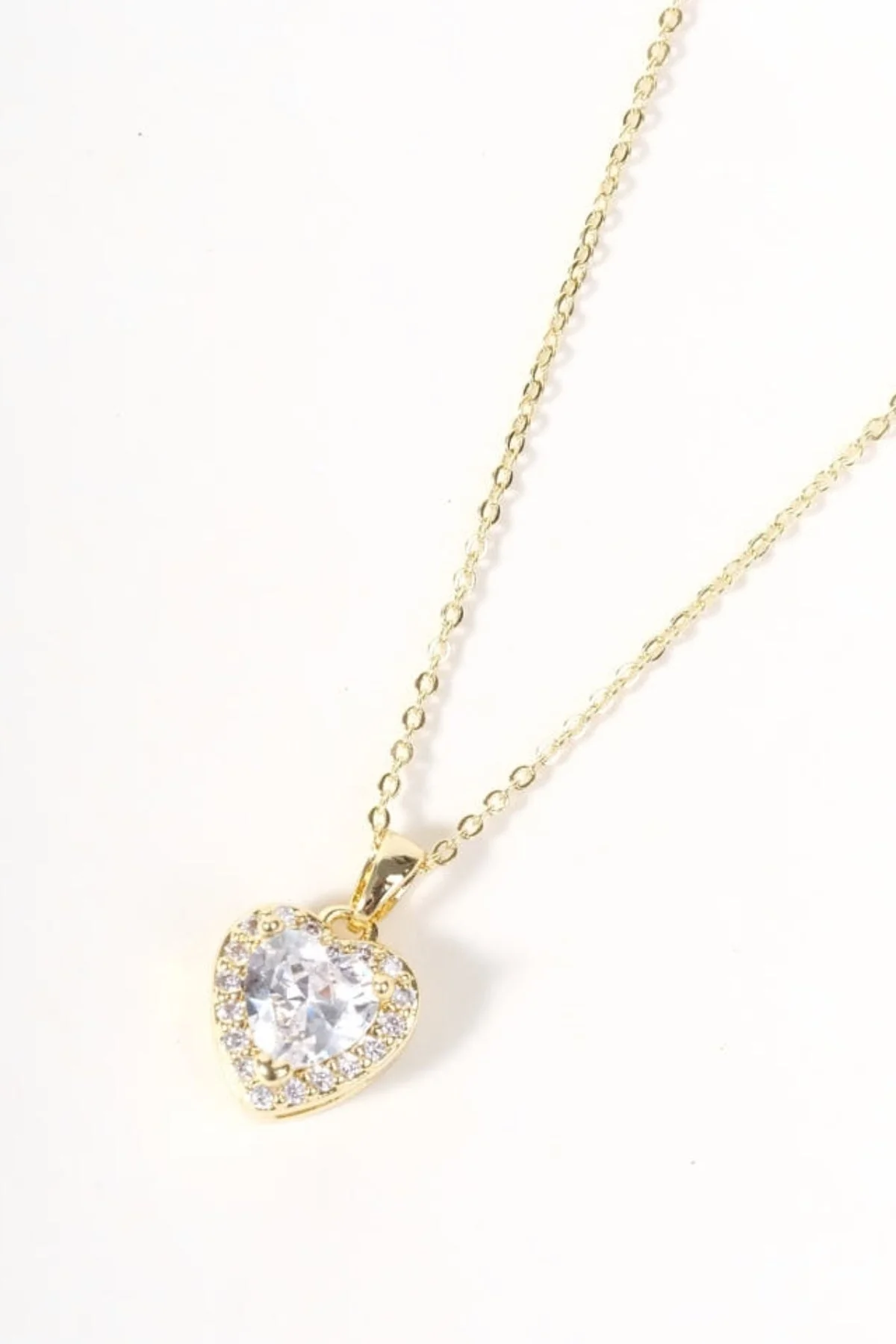 Gold Plated Heart Pendant Necklace