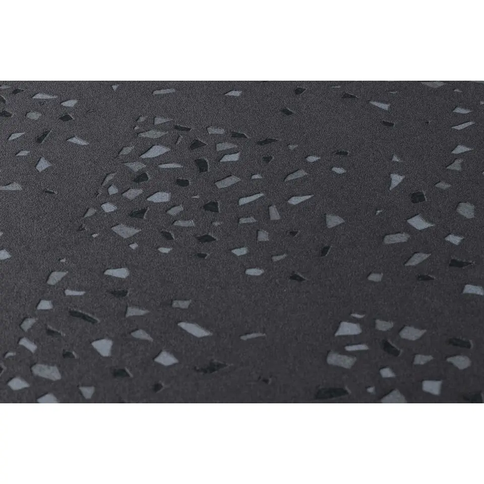 Livingwalls behang terrazzo zwart, goud en grijs - 53 cm x 10.05 m