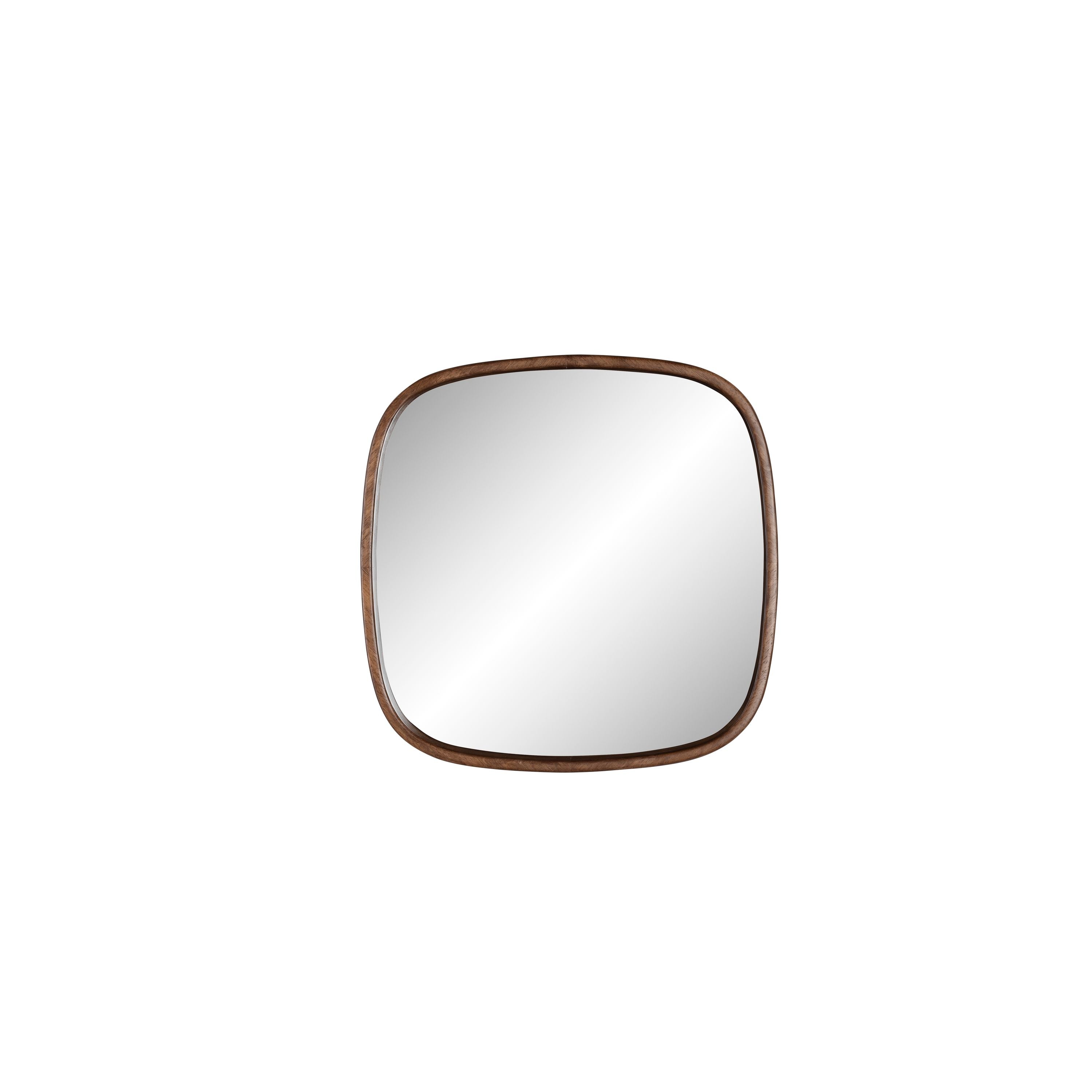 Housecraft Living Nyko Spiegel/ Wandspiegel Vierkant Hout 50x50 cm Bruin