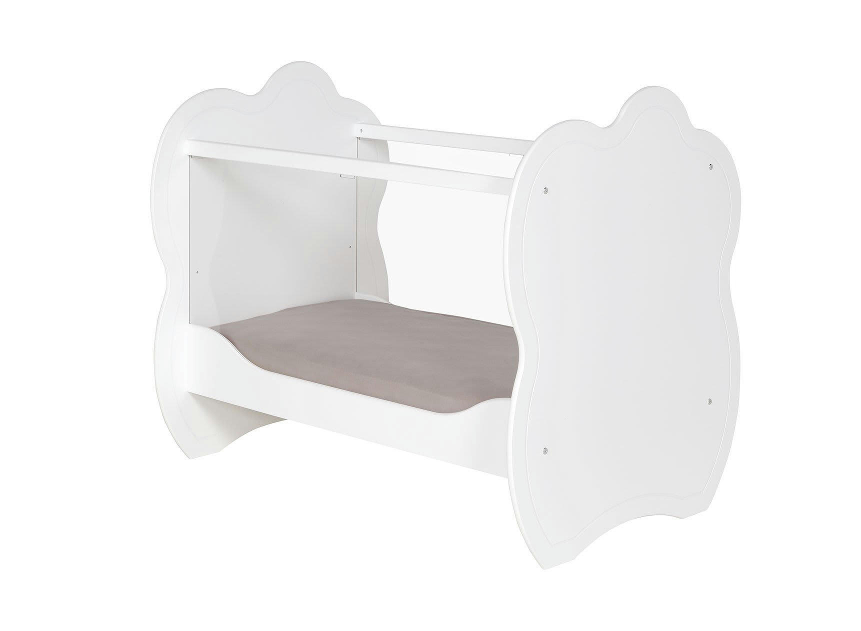CLOUD - Lit bébé plexiglas 60x120 blanc