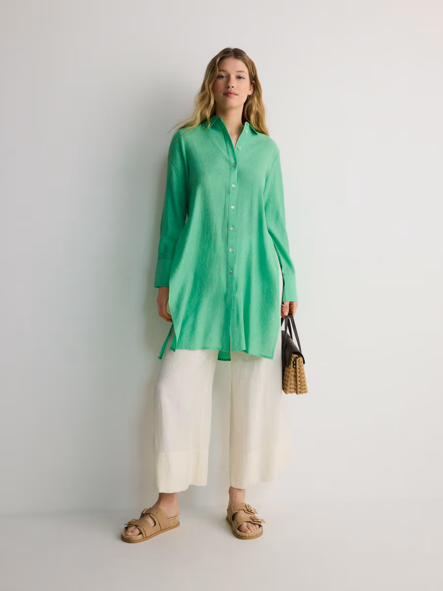 Longline Viscose Shirt