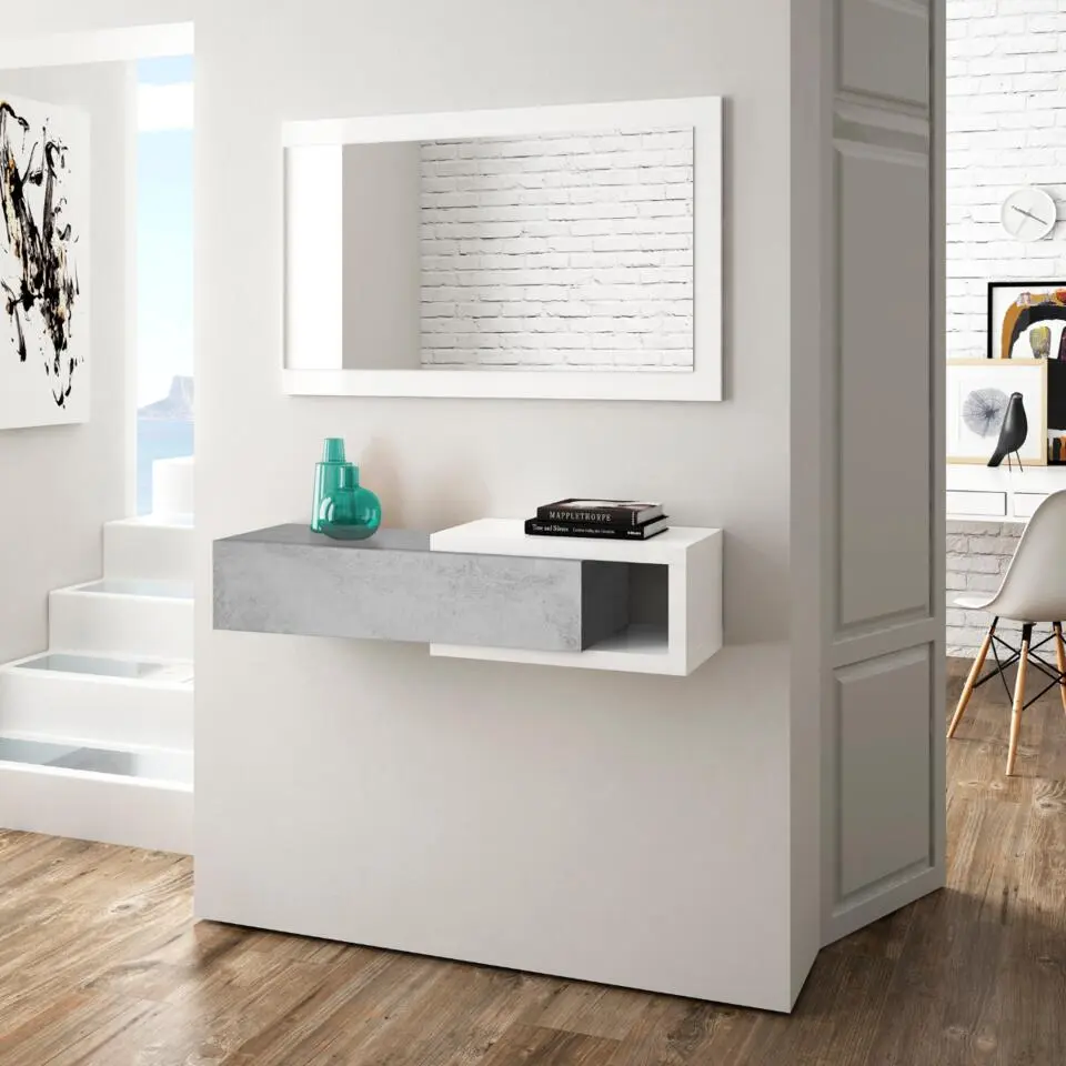 CALICOSY - NOON Design haltafel - Wit - 26x95x19 cm