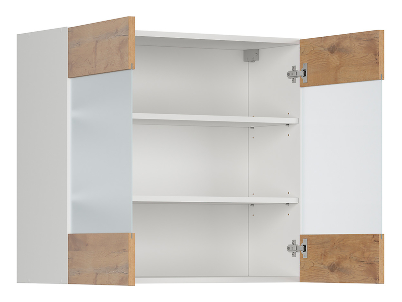 Szafka kuchenna górna Hamper 80 cm z witryną dąb lancelot
