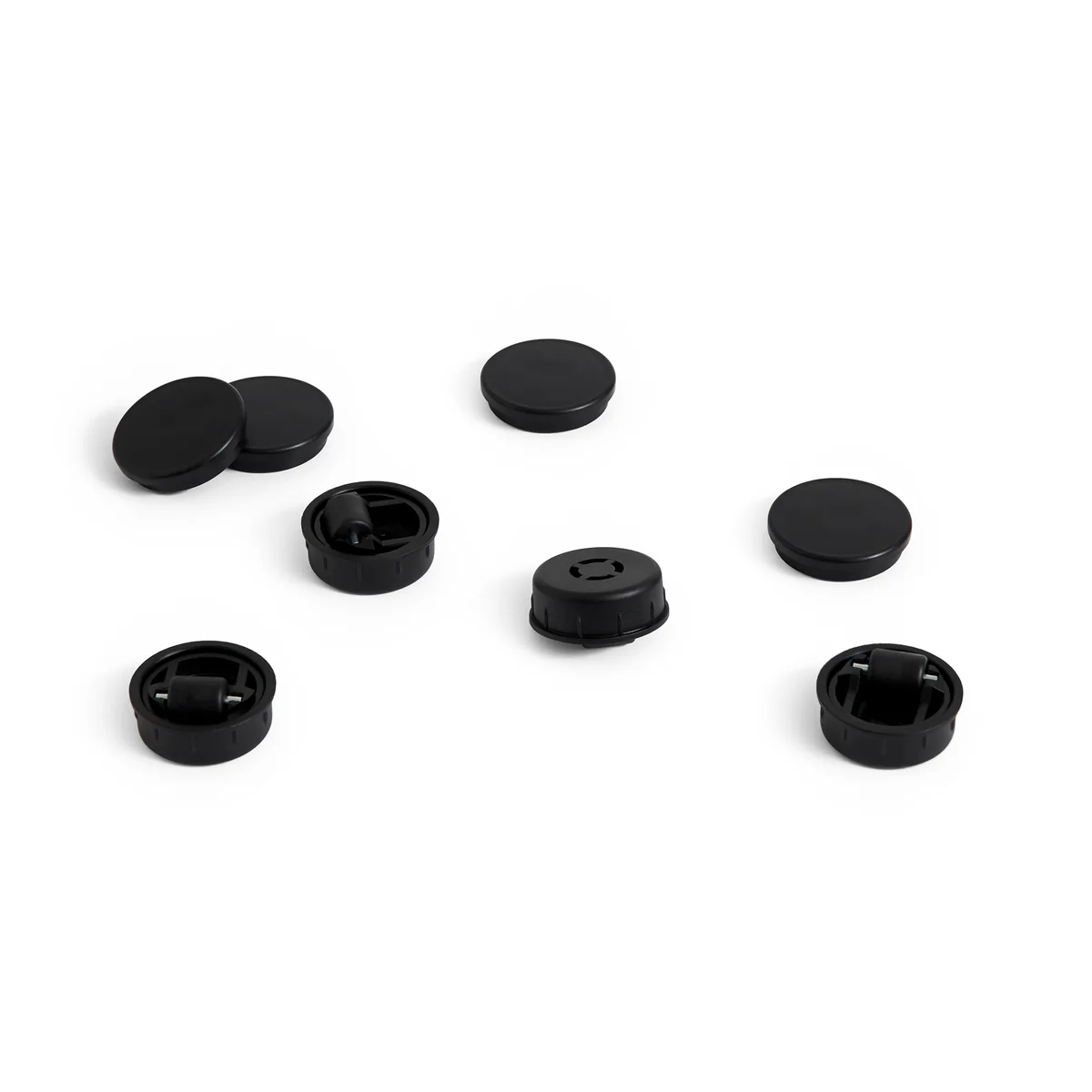 HAY - Facet Füße und Rollen für Container, schwarz (4er Set)