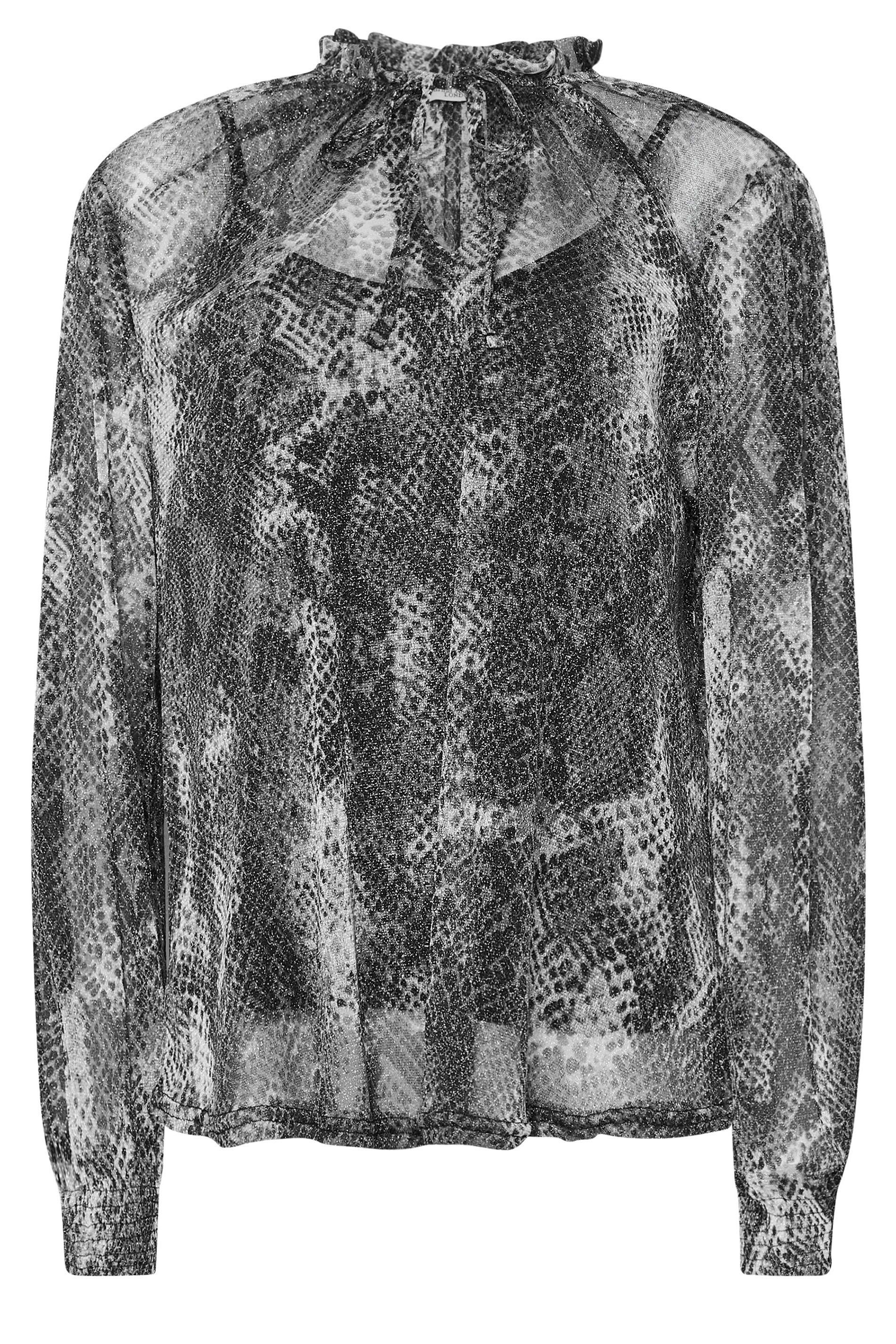 M&Co Printed Frill Collar Blouse