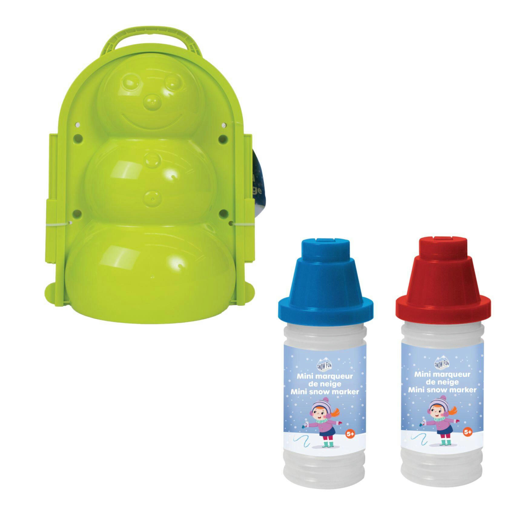 Snowman Shaped Mold with Red & Blue Markers for Kids, Ages 5+