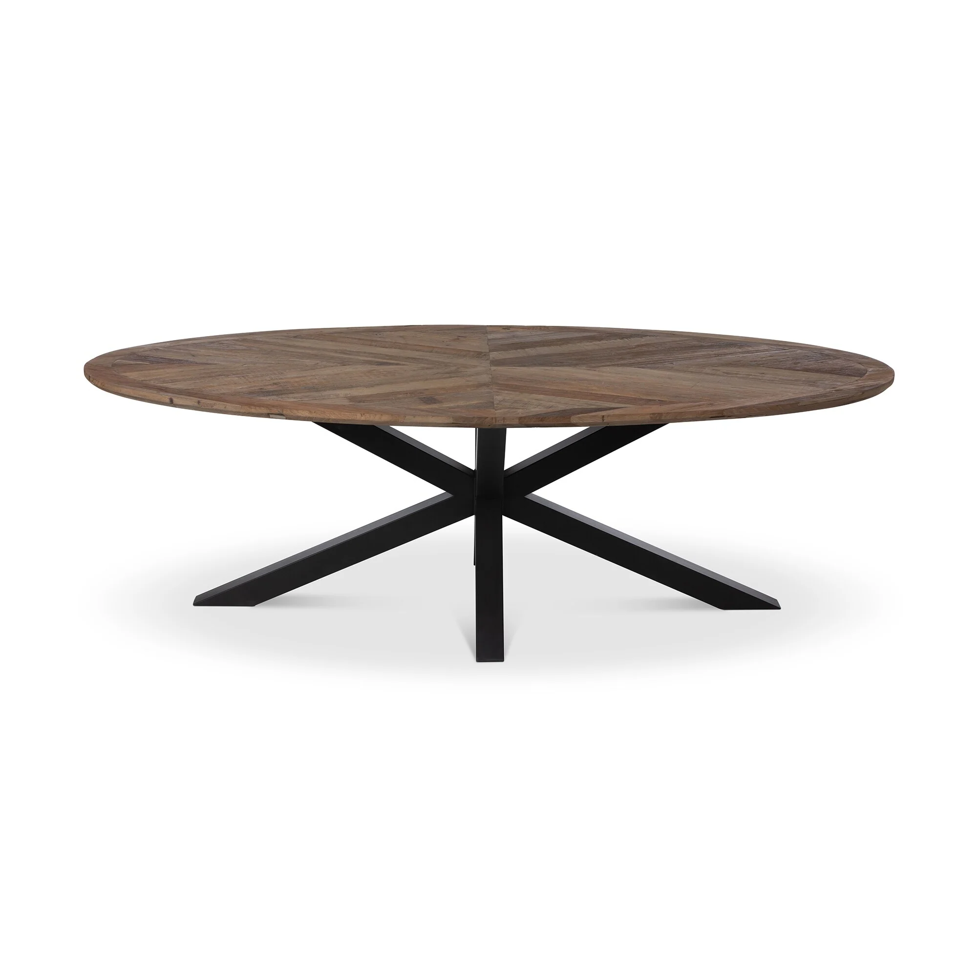 Nolan Crossed Leg Oval Dining Table - Natural