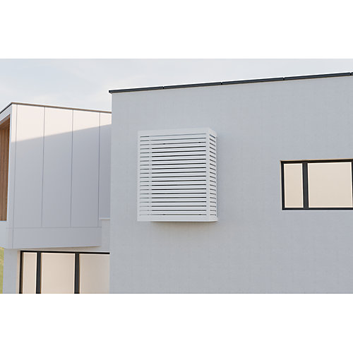 Cache Clim et PACStructure AluminiumCouleur Blanc Taille 4XLH 171L 135P 66 81 cm   15 cm réglable