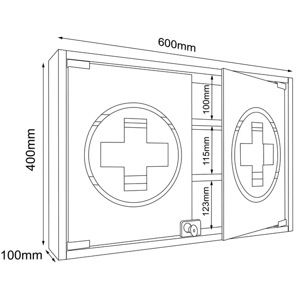Medizinschrank »Hustila M«, BxHxT: 60 x 40 x 10 cm