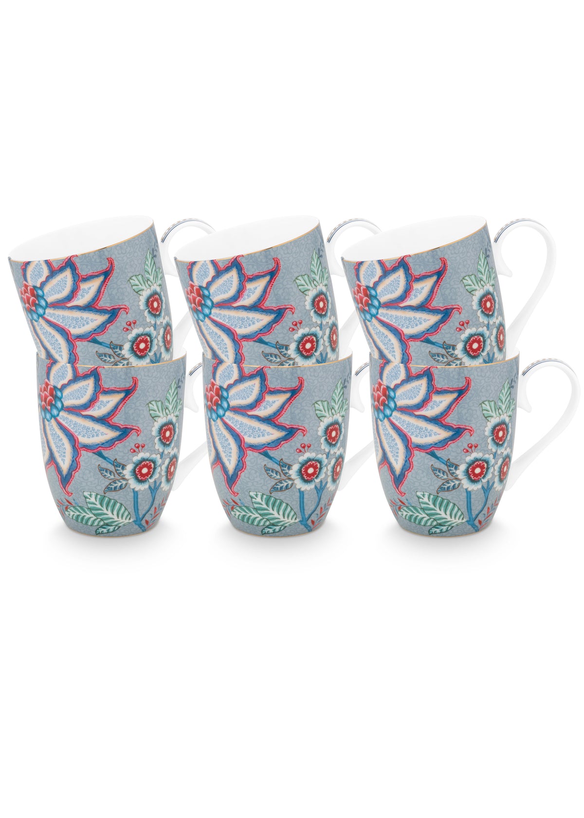 Pip Studio - Flower Festival Mokken - Servies set van 6 - 365ml