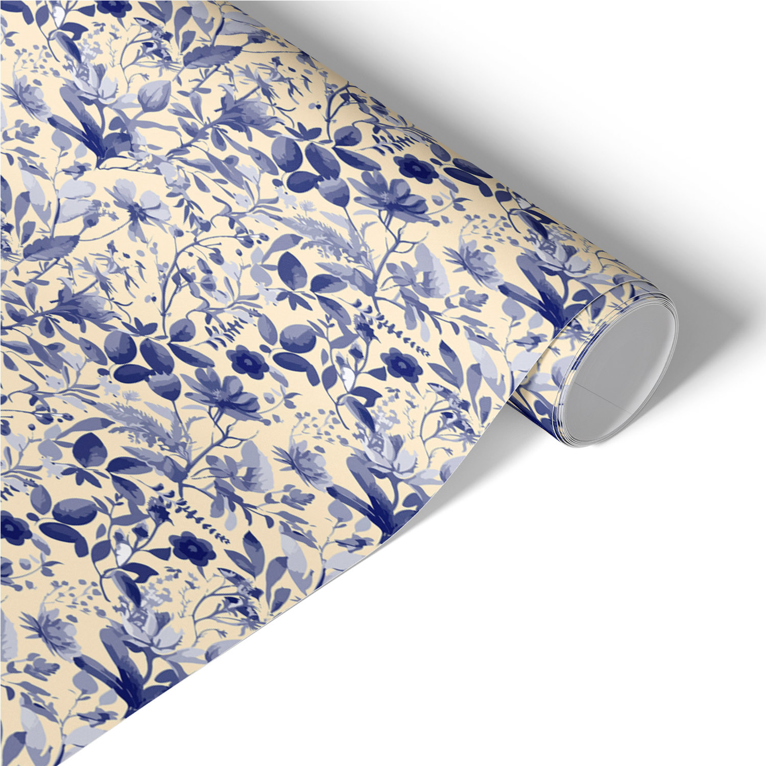 Folia meblowa Botaniczny niebieski 50x100 Okleina samoprzylepna