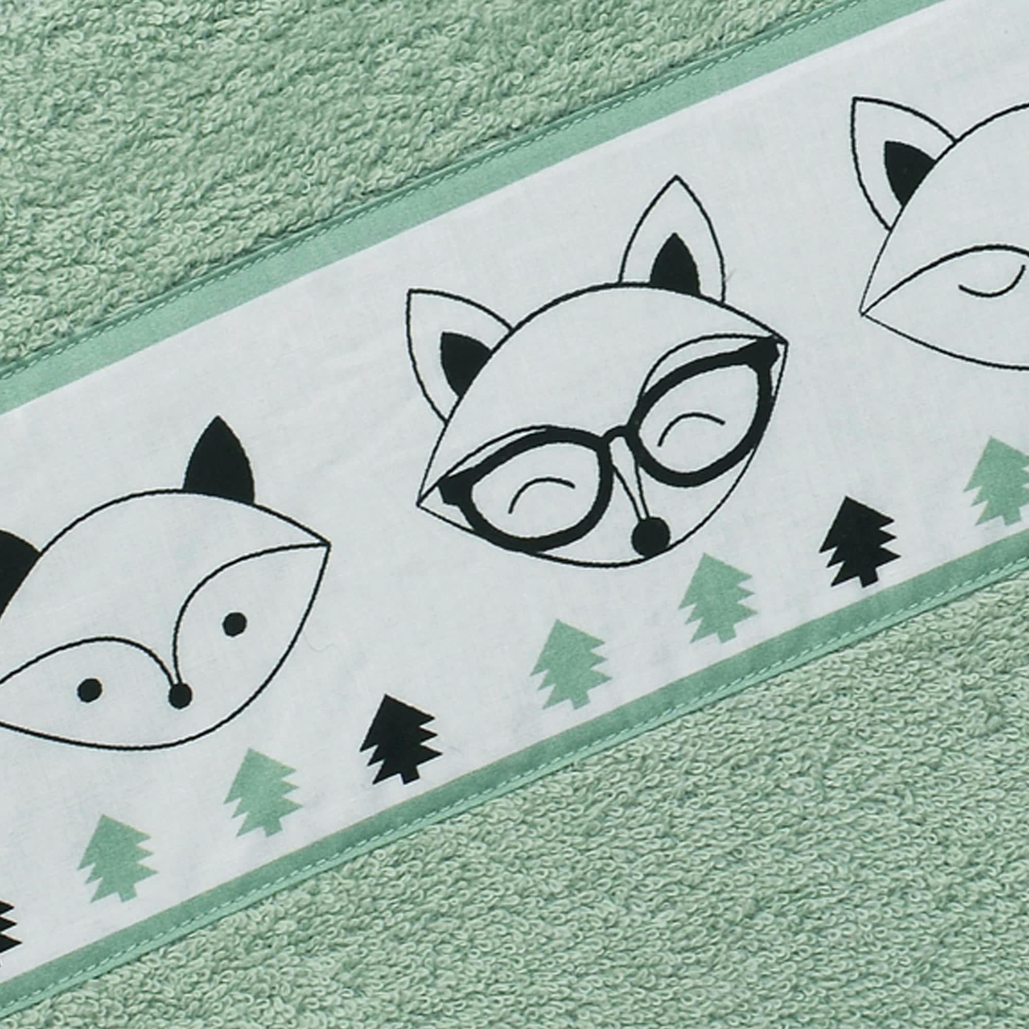 BABY - Serviette de bain enfant verte 70x130 en coton