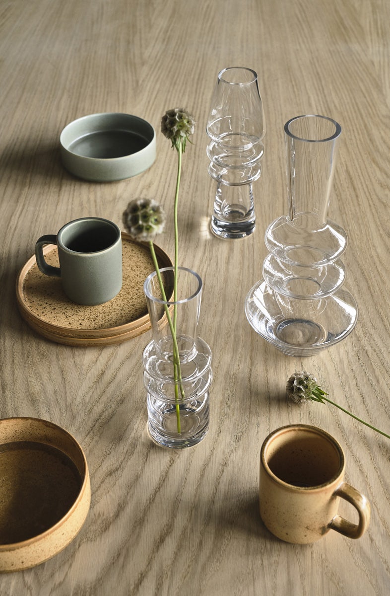 Villa Collection Trio glazen vaas - 7 x 20 cm