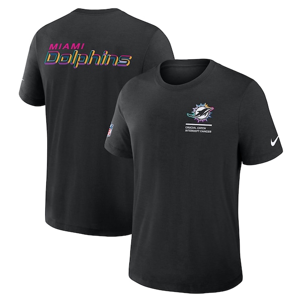 Miami Dolphins Nike 2025 NFL Crucial Catch Tri-Blend Dri-FIT T-Shirt - Black