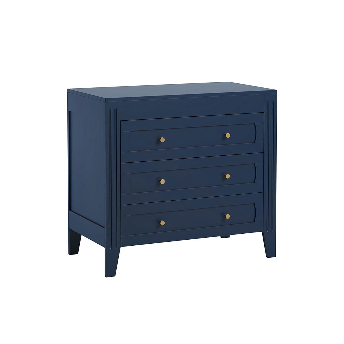 MILENNE - Commode 3 tiroirs bleu