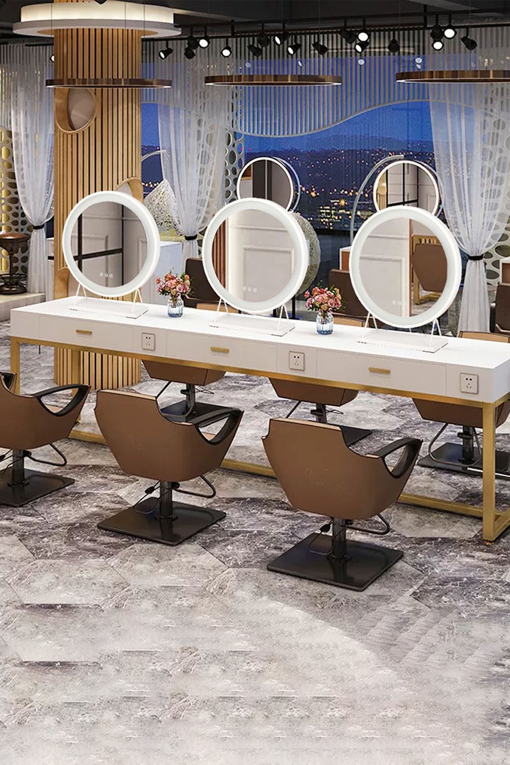 The hot sale 3 Color Modes with LED Lights Vanity Mirror