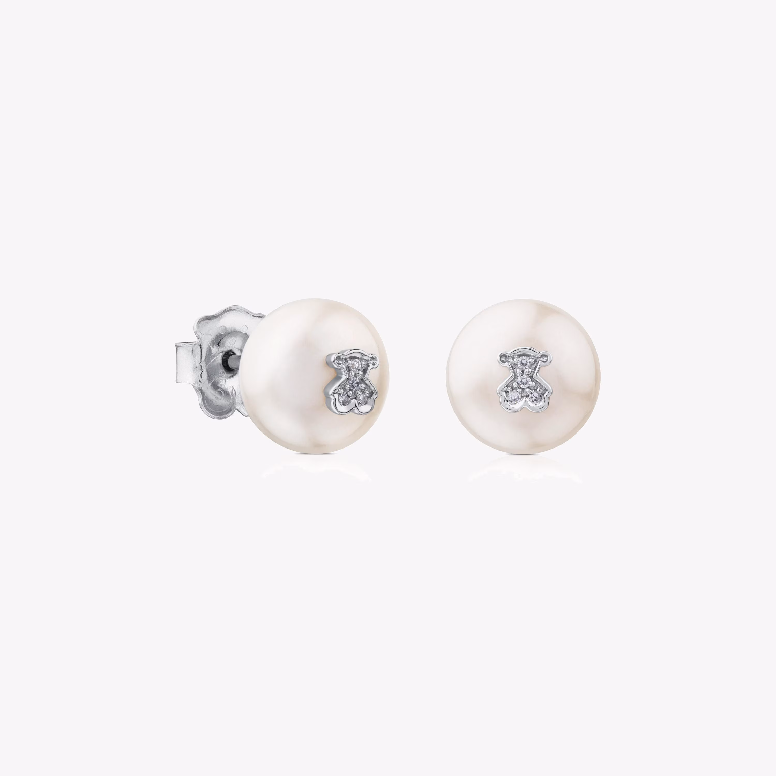 Pendientes de oro con diamantes y perlas cultivadas TOUS Puppies