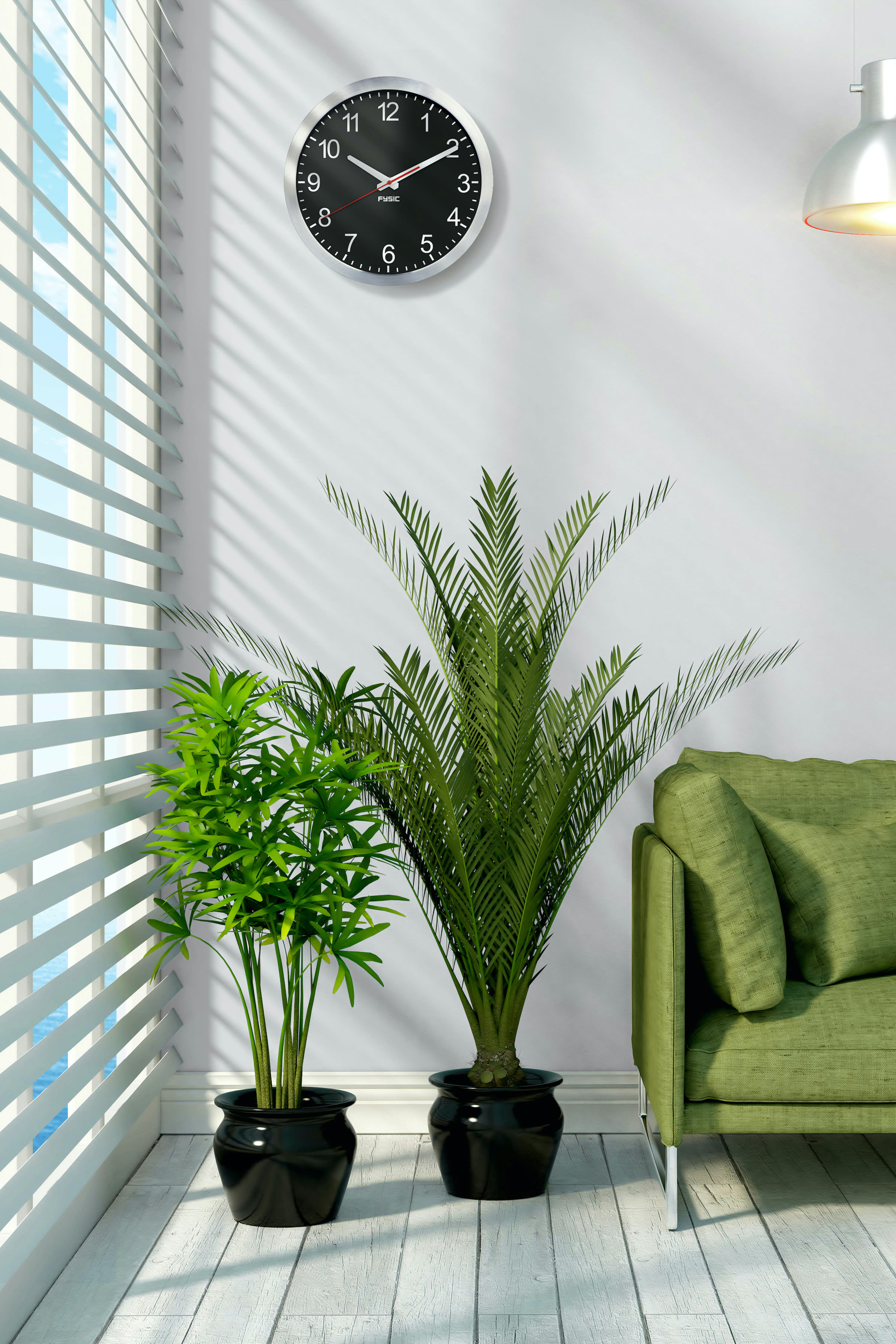 - Grande horloge murale analogique aluminum