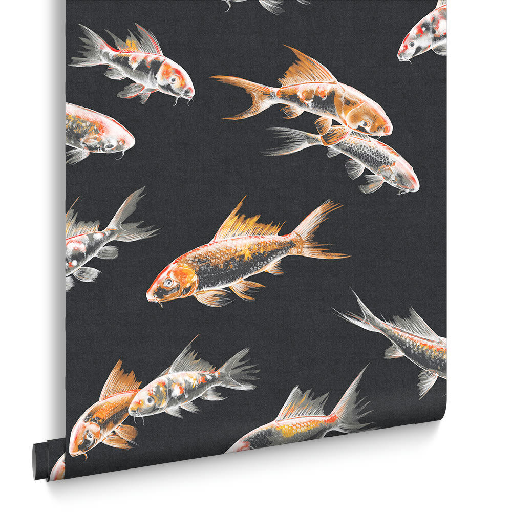 - papier peint flow noir 1005x52cm