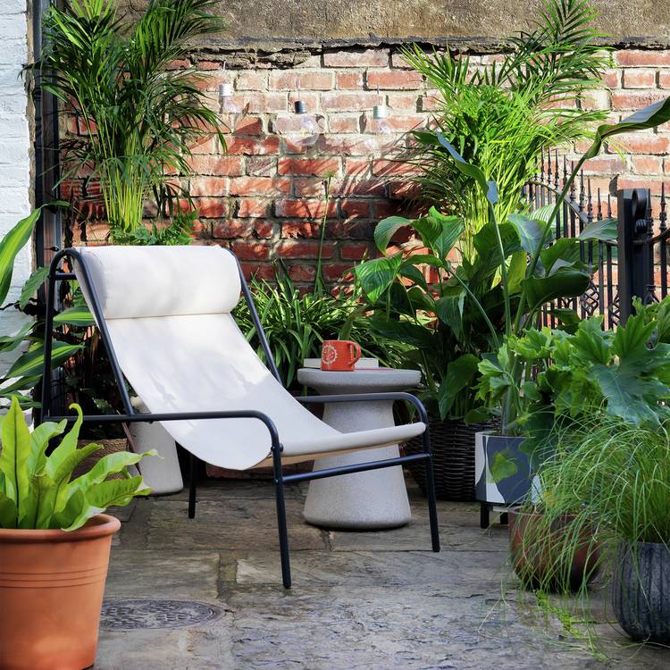 Habitat Teka Metal Garden Chair - Cream