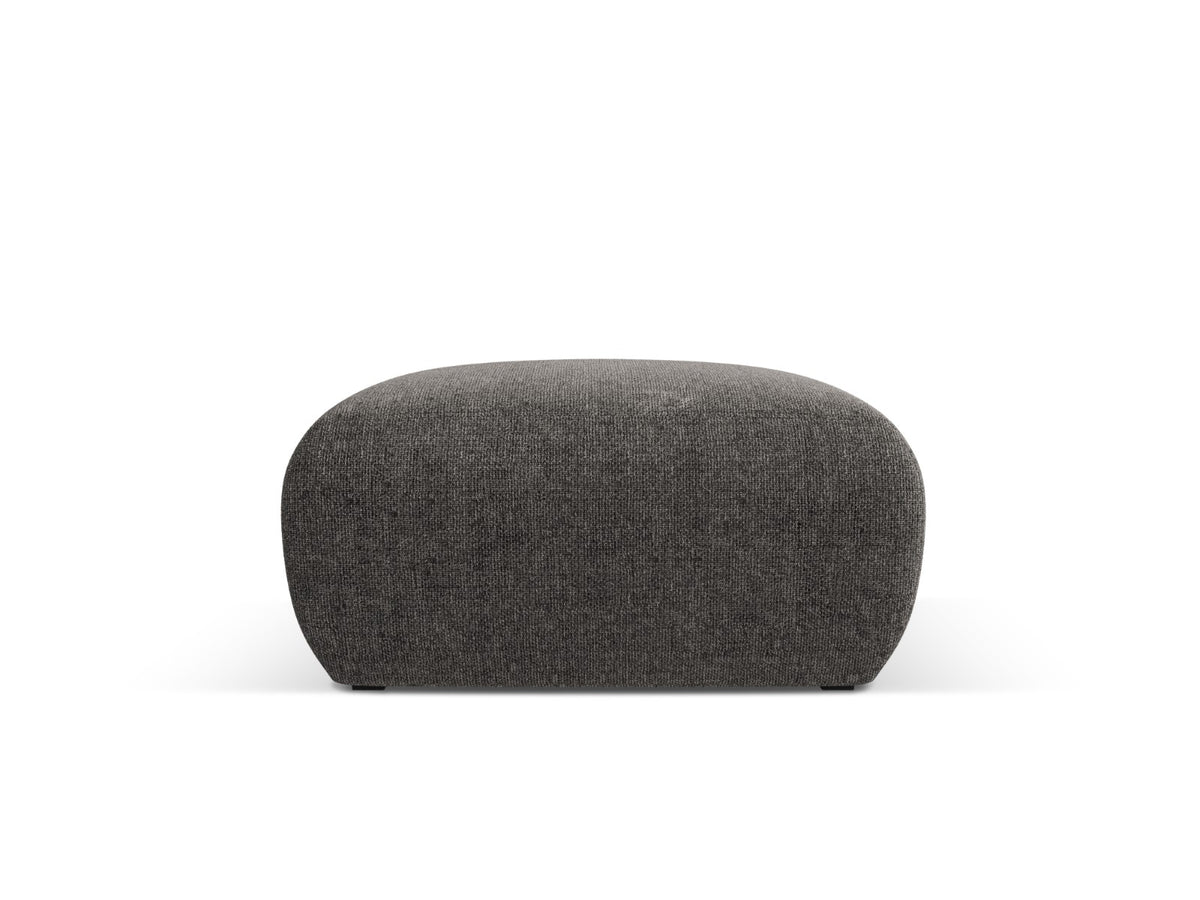 Cosmopolitan Design Poef Nolio chenille, grijs - 75x75x36cm