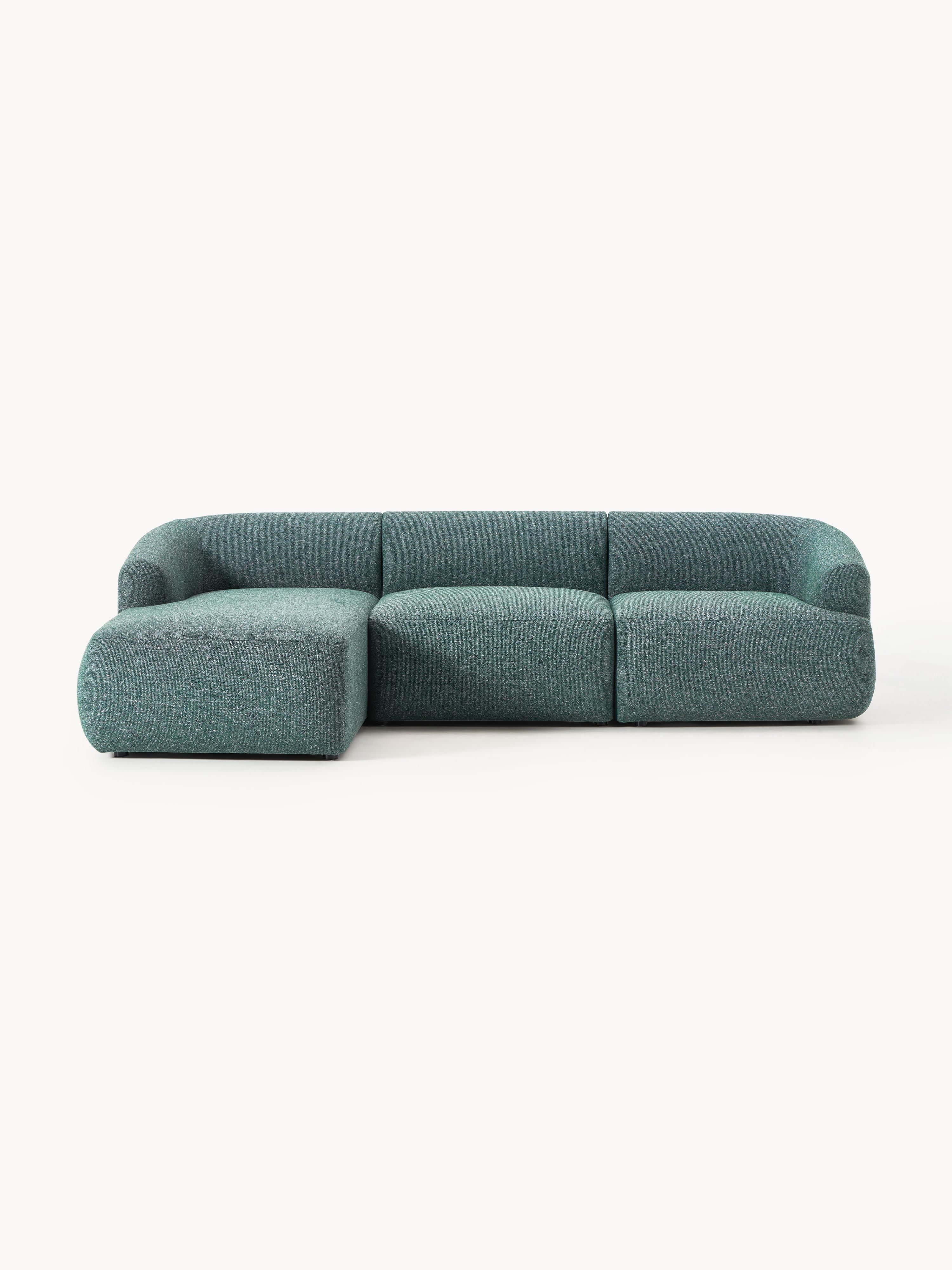 Modulares Bouclé-Ecksofa Sofia (3-Sitzer)