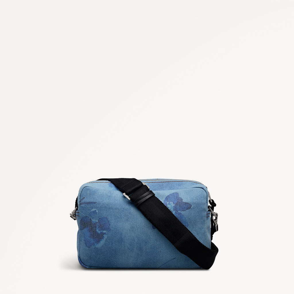 Eden Row - Denim - Small Ziptop Cross Body