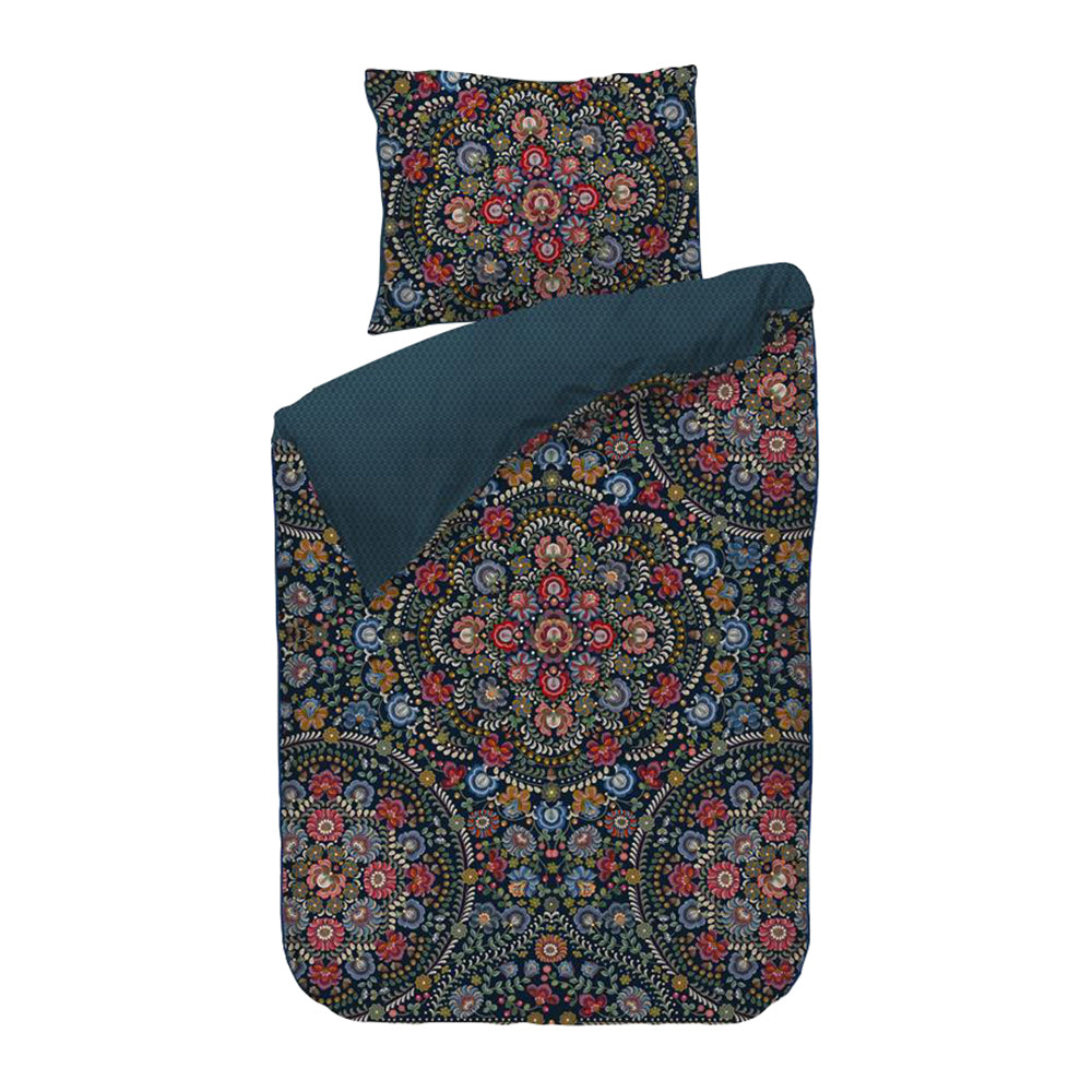 Pip Studio Il Ricamo Dekbedovertrek 140 x 200/220 cm - Donker Blauw
